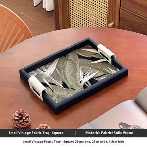Bandeja de tela moderna hecha a mano con diseño original <span class=keywords><strong>antiguo</strong></span> compartimento único para la entrada de la sala de estar del hogar o uso medio - Product Image 6