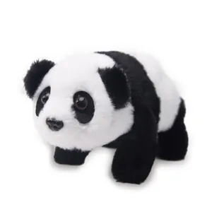 Educational Anime Puppy Toy Pet Wagging Barking Baby Electric Walking Plush Panda Soft stuffed animals Toys For Kids