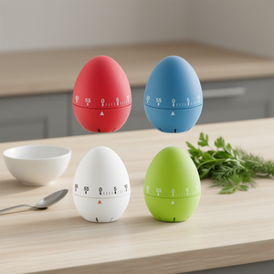 Temporizador de huevos de 7.5cm y 6cm, rojo, azul, blanco, verde, temporizador de cocina para cocinar. - Product Image 3