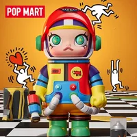 POP MART MEGA COLLECTION 100% SPACE MOLLY SERIES Оригинальная коллекционная фигурка-сюрприз в закрытой упаковке, игрушка-кукла, милая аниме-фигурка для рабочего стола
