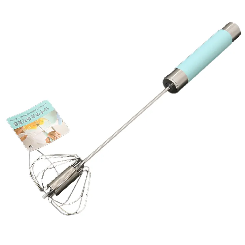 Professional made semi automatic egg beater 10 inch stainless steel mixer