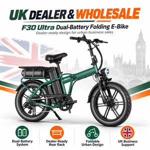 จักรยานไฟฟ้า QMWHEEL F30 Ultra UK Warehouse E Bike ขนาด 20 นิ้ว พับได้ กำลังไฟ 250W 48V แบตเตอรี่คู่ 70Ah ขายส่ง - Product Image 1