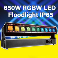 Lotus 650W lumière LED serpent à sonnette étanche étanche 10x60W RGBW 140x0.3W RGBW 4850LM IP65 DMX512 contrôle éclairage d'exposition