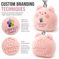 Porte-clés en peluche Kawaii Cupcake avec logo personnalisé, mini-breloques dessert pour téléphone