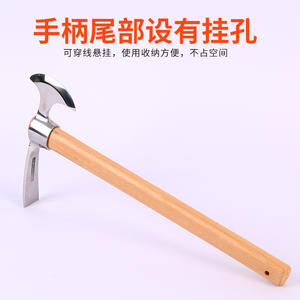 Pico de zanjador de acero inoxidable forjado de grado industrial con mango de madera para uso en exteriores - Product Image 3