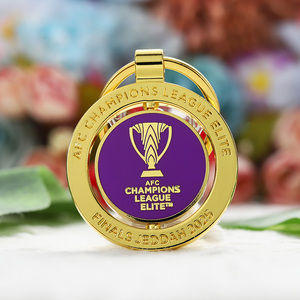 Llaveros de Aleación de Zinc Personalizados con Logotipo, Venta al por Mayor, Chapados en Oro, Giratorios, con <span class=keywords><strong>Bolsa</strong></span> - Product Image 1