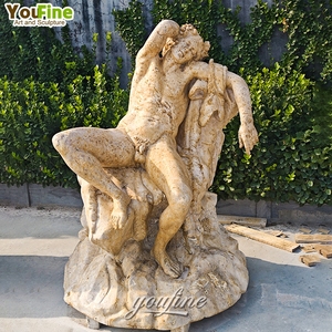 Marbre d'extérieur classique grandeur nature le satyre ivre Sculpture Barberini Faun Statue - Product Image 4