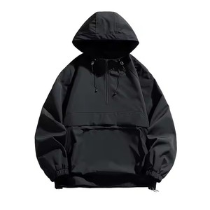 Customized Large Pockets Four One Zipper Hood and Hem with Elastic <strong>Cord</strong> Waterproof <strong>Men's</strong> <strong>Jacket</strong> - Product Image 1