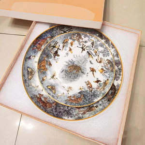 Wholesale Luxury <b>Bone</b> <b>China</b> Porcelain Dinnerware <b>Sets</b> Nordic Light Luxury Style Gold Inlay Pattern Dishwasher Safe for - Product Image 5