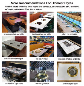 Fabriek Custom Rookloze Elektrische Hotpot Koreaanse <span class=keywords><strong>Bbq</strong></span> Tafels Voor Restaurant - Product Image 6