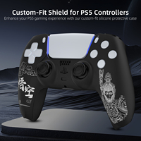 Housse de contrôleur de jeu en silicone ultra-mince poignée antidérapante avec texture résistante à la sueur découpes de précision pour accessoire de jeu PS5