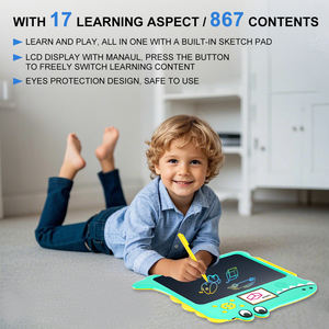 2 in 1 çevre dostu manyetik çizim tableti öğretici oyuncaklar akrilik kalem ile okulöncesi için yazma pedi çocuk LCD yazı tahtası - Product Image 4