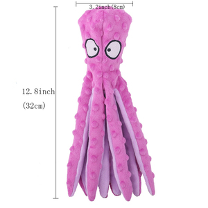 Vendita calda resistente ai morsi striduli viola senza imbottitura peluche polpo Crinkle Pet <span class=keywords><strong>Dog</strong></span> giocattoli per cani per cani - Product Image 3