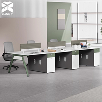 Postes de travail modulaires peu encombrants pour bureaux open space avec bureau intégré pour immeubles de bureaux