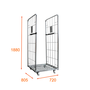 720supermarket 5xh1880mm 2 taraflı haddeleme kafes konteyner tel katlanır kargo & depolama donanımları süpermarket depo ölçeği için - Product Image 1
