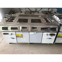 Cuiseur à pâtes à induction automatique à 6 paniers avec cuisinière à induction à 2 brûleurs Bain Marie pour cuisine commerciale et restaurant