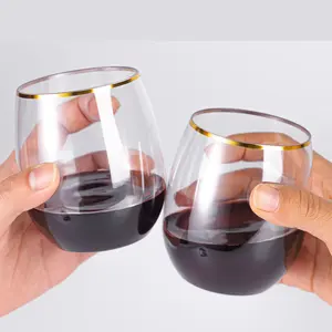 पार्टियों के लिए उपहीन वाइन ग्लास प्लास्टिक 12 औंस स्पष्ट प्लास्टिक कप बीपा मुक्त डिशशर मुफ्त प्लास्टिक वाइन टंबलर