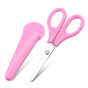 Ciseaux pour étudiants avec poignée en plastique, lame en acier inoxydable de petite taille pour couper le papier, utilisation sûre et portable - Product Image 1