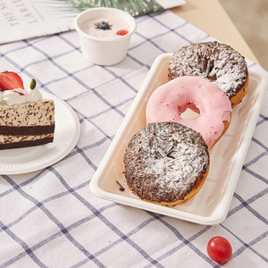 Warmpack Square Bagasse <strong>Biodegradable</strong> Waterproof BPA Free <strong>Dessert</strong> Serving <strong>Tray</strong> Compostable Disposable for Party Wedding Event - Product Image 2