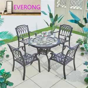 China balcony outside furniture pool bistro set outdoor cast iron garden dining uplion furniture plastic resin chair furniture