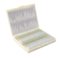 High Quality Mixed 100pcs Zoology Prepared Microscope Slides Botany Set
