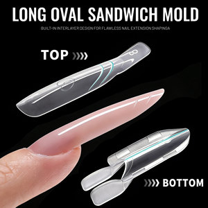 Rocket Sandwich Armor - Moldes Ultrafinos <span class=keywords><strong>para</strong></span> <span class=keywords><strong>Uñas</strong></span>, Transparentes, <span class=keywords><strong>de</strong></span> Extensión Rápida, sin Costuras, 120 Piezas - Product Image 3