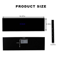 Écran tactile LCD 2K 14,5 pouces 2560x720 avec entrée vidéo USB-C pour PC DIY, boîtier métallique, moniteur à cadre ouvert