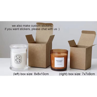 Boîte cadeau rigide en papier kraft brun personnalisable et écologique pour thé, cosmétiques, bougies, avec étiquette adhésive