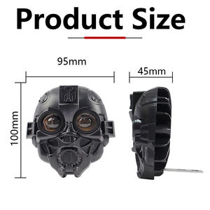 Feux de moto LED Skull 12V~24V 6000K, double couleur blanc/jaune, phare antibrouillard, feux de conduite MINI à 3 lentilles - Product Image 3