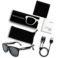 Lunettes Audio Intelligentes à Oreille Ouverte avec Contrôle Tactile, Traduction en Temps Réel, Assistant Vocal IA, Chargement Magnétique et Musique