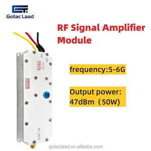 Module amplificateur de signal RF 50W 5-6GHz, boîtier en alliage <span class=keywords><strong>d</strong></span>'aluminium, amplificateur de signal numérique large bande <span class=keywords><strong>anti</strong></span>-FPV, protection de sécurité - Product Image 1