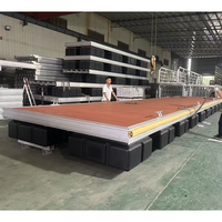Pont flottant en alliage d'aluminium robuste pour quai de bateaux et ponts piétonniers, conception industrielle