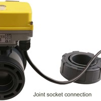 Vanne à boisseau sphérique motorisée intelligente Wi-Fi en PVC, contrôlée à distance par application mobile, vanne électrique pour système de traitement de l'eau, OEM