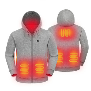 <span class=keywords><strong>Felpa</strong></span> <span class=keywords><strong>con</strong></span> Cappuccio Riscaldata da Uomo 100% Cotone <span class=keywords><strong>con</strong></span> Infrarossi Lontani, Alimentata a Batteria USB - Product Image 1
