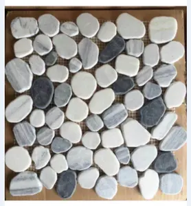 Mosaic Tiles Pattern White River Rock Pebble Mosaic Tile