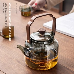 1000ml Ash Style Classic <strong>Glass</strong> Teapot Household <strong>Glass</strong> Kettle Integrated Health Pot for Tea Brewing Steaming <strong>With</strong> <strong>Infuser</strong> - Product Image 3
