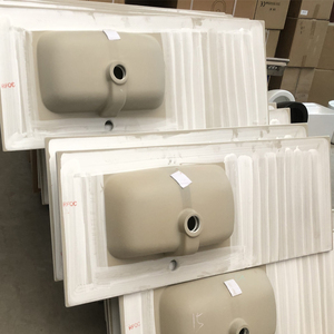 Lavabo da appoggio con foro per rubinetto singolo, lavabo portatile per hotel, mobile sospeso, lavabo integrato con rubinetto singolo - Product Image 6