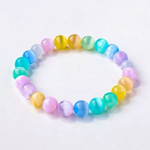 Bracelet artisanal en cristal de pierre naturelle de 8mm pour la guérison et le bien-être - Product Image 1