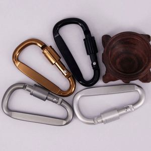 Custom Logo Aluminum D Shape Locking Carabiner Screw Gate Spring Snap <b>Hook</b> <b>Clip</b> for Outdoor Event Giveaways - Product Image 2