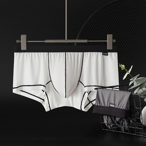 Boxer da <span class=keywords><strong>Uomo</strong></span> Traspiranti Wildness, Slip a Vita Bassa Morbidi con Bordo Nero, Logo Personalizzabile Disponibile - Product Image 3