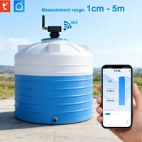 Capteur de niveau de liquide laser WiFi intelligent TUYA, portée 5m, surveillance de réservoir d'eau, mode basse consommation, alerte via application pour l'automatisation IoT