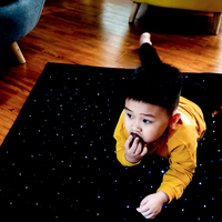 Tapis lumineux à fibres optiques LED pour enfants, éducatif, pour l'autisme, tapis étoilé tactile à fibres optiques, tapis sensoriels pour salle sensorielle