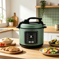 Cuisinière à pression électrique grande capacité pour la famille, cuisson rapide de ragoûts, soupes, viandes, légumes, multifonction, pot à pression de cuisine