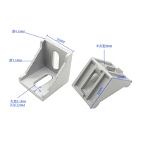 Pièces fixes à 90 degrés en alliage d'aluminium/profilé en aluminium Pièces d'angle 4040 industriel Connecteur de pièces d'angle