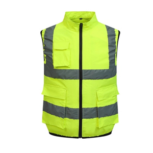 Удобный летний охлаждающий защитный жилет из водонепроницаемого полиэстера ANSI Class 2, оранжево-зеленый, с 5-сантиметровой светоотражающей лентой, для безопасности на дорогах и активного отдыха - Product Image 1