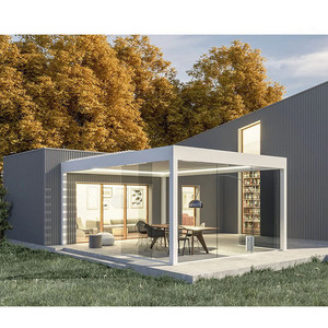 Pérgola de aluminio bioclimático duradero Advance con listones y postes de techo motorizados - Product Image 3