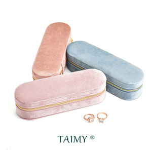 Factory Price Custom Logo Ring <strong>Box</strong> Organizer Wholesale Top Quality Velvet Ring Storage <strong>Jewelry</strong> <strong>Box</strong> for Rings Display - Product Image 5