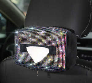 Luxe diamant voiture ceinture de sécurité épaulettes couverture frein à main ensemble Auto volant couvre pour dames Bling Bing voiture accessoires - Product Image 5