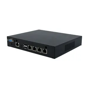 HONGIPTC Fanless OPNsense pfSense Firewall Mini PC Quad Core J4125 4 Ethernet LAN Industrial Computer Network Appliance Server