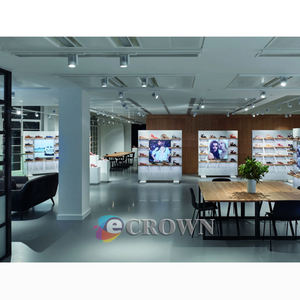 Factory Wooden <strong>Dunkin</strong> <strong>Donut</strong> Showcase Boot Counter Shelf Shop showcase Design ODM - Product Image 4